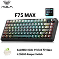 Aula F75 MAX Wireless Mechanical Game Keyboard - 75% Layout, Hot Swappable, Lighted RGB Backlit, Gasket Design, TFT Screen Knob, for PC Mac Linux (Wired RGB Gaming Keyboard Option Available), Lighted Keyboard, Wired Rgb Keyboard